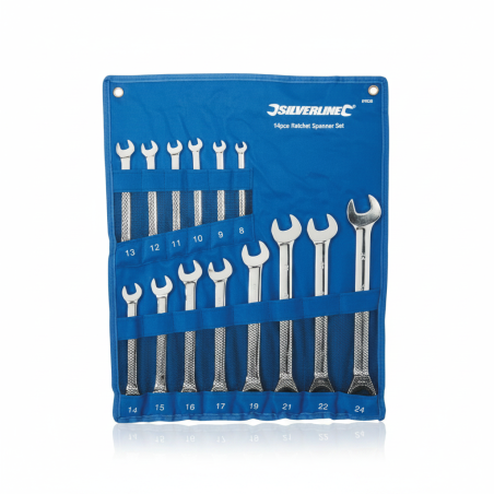 CLE MIXTE A CLIQUET TETE DROITE 14 PIECES
