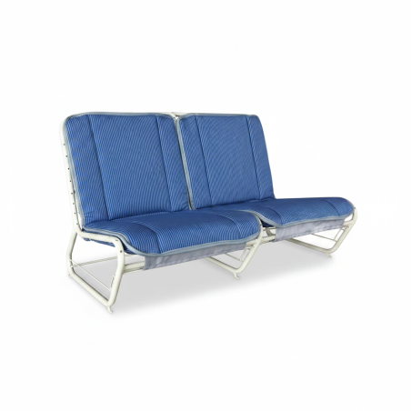 BANQUETTE AVANT NEUVE POUR  2CV TYPE AZ EN TISSU BAYADÈRE BLEU