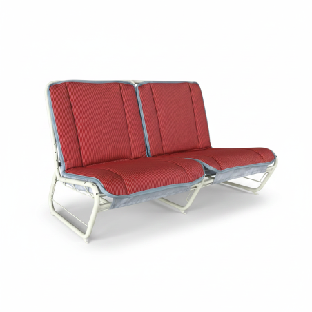 BANQUETTE AVANT NEUVE POUR  2CV TYPE AZ EN TISSU BAYADÈRE ROUGE