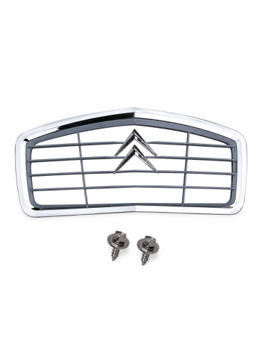 CALANDRE 2CV BORDURE CHROME + CHEVRONS