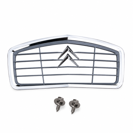 CALANDRE 2CV BORDURE CHROME + CHEVRONS