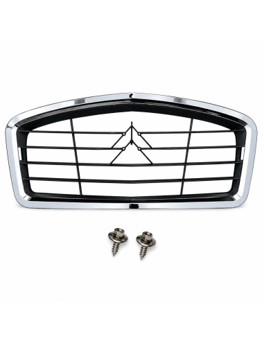 CALANDRE NOIRE A BORD CHROMÉ  POUR 2CV