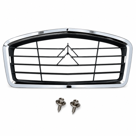 CALANDRE NOIRE A BORD CHROMÉ  POUR 2CV