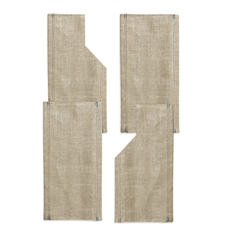 ENSEMBLE 4 FONDS DE SIEGES SEPARES AMI6 CLUB EN TOILE DE JUTE