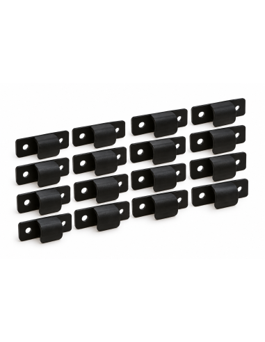 LOT DE 16 CROCHETS PLASTIQUE POUR MÉHARI NOIR
