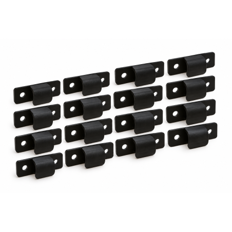 LOT DE 16 CROCHETS PLASTIQUE POUR MÉHARI NOIR