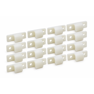 LOT DE 16 CROCHETS PLASTIQUE POUR MÉHARI BLANC