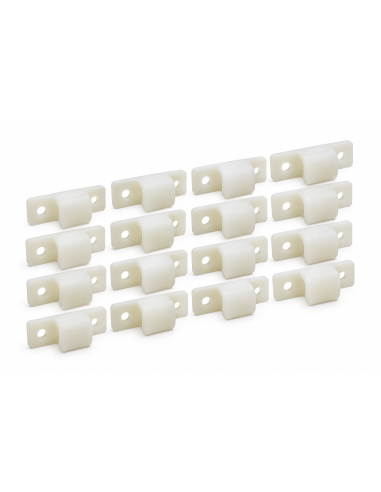LOT DE 16 CROCHETS PLASTIQUE POUR MÉHARI BLANC