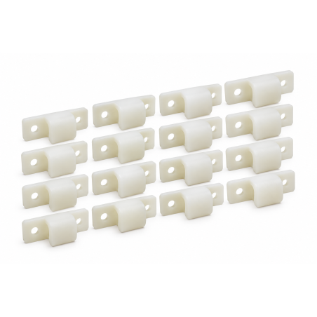 LOT DE 16 CROCHETS PLASTIQUE POUR MÉHARI BLANC
