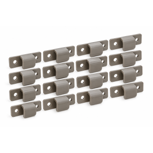 LOT DE 16 CROCHETS PLASTIQUE POUR MÉHARI GRIS