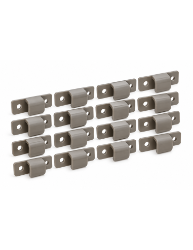 LOT DE 16 CROCHETS PLASTIQUE POUR MÉHARI GRIS