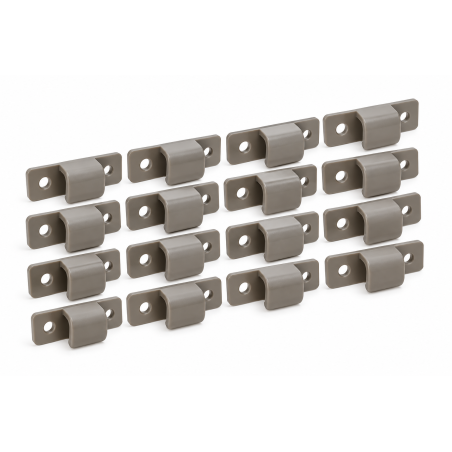 LOT DE 16 CROCHETS PLASTIQUE POUR MÉHARI GRIS