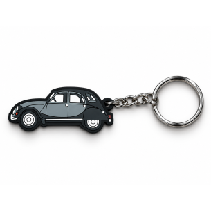 PORTE CLE 2CV CHARLESTON GRIS NOCTURNE ET GRIS CORMORAN