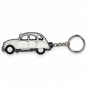 PORTE CLE 2CV BLANC
