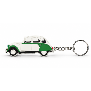 PORTE CLE 2CV DOLLY VERTE ET BLANCHE