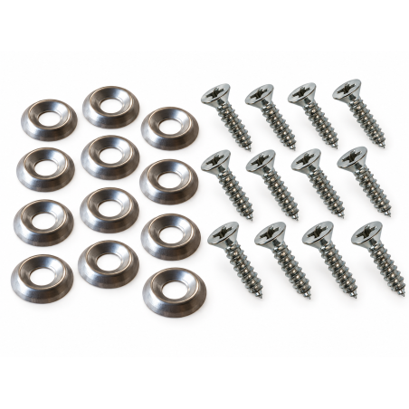 LOT DE 10 CUVETTES INOX AVEC VIS POUR FIXATION TABLEAU DE BORD 2CV