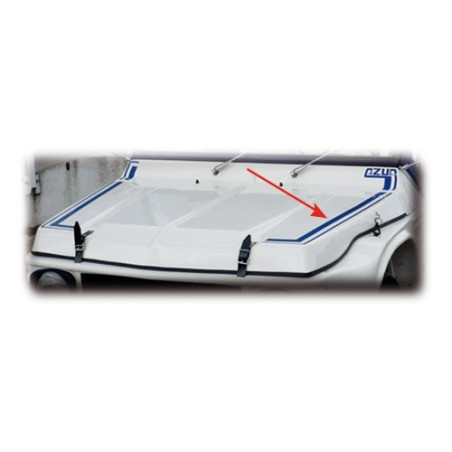 Autocollant AV + AR bleu mehari mehari 4x4