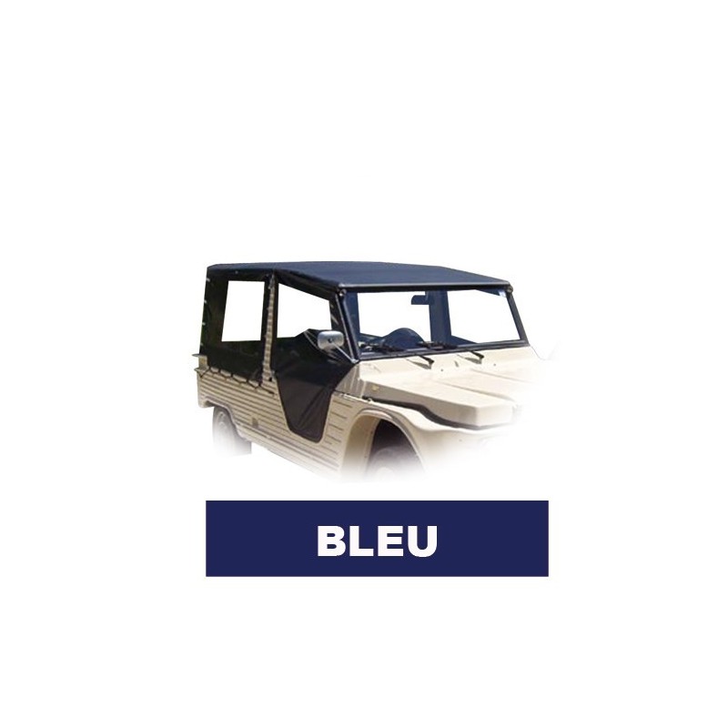Jeu complet toile PVC 6 pièces Bleu Marine + élastique et couvre roue de secours pub mehari mehari 4x4