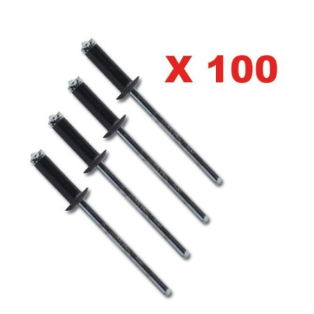 RIVETS NOIR ANODISE ABS X 100 QUALITE SUPERIEURE ( corps/alu noir.tige/acier bichro )4.8X0.5-11.0 mehari mehari 4x4 RIVETS NOIR ANODISE ABS X 100 QUALITE SUPERIEURE ( corps/alu noir.tige/acier bichro )4.8X0.5-11.0 mehari mehari 4x4