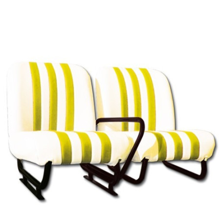 SIEGE AV DROIT NEUF SKAI BLANC RAYE JAUNE mehari