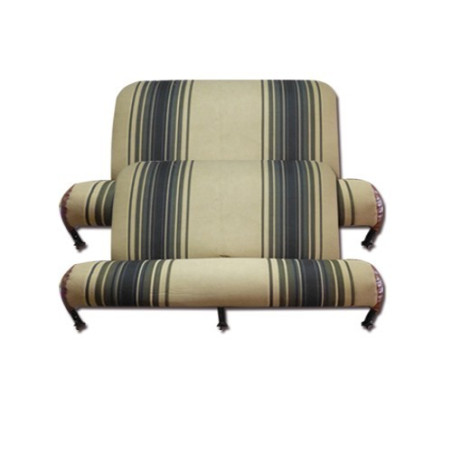 JEU DE GARNITURES BANQUETTES AV/AR TISSU MARRON