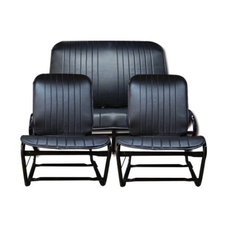 kit garnitures 2cv special symetrique noir perforé(3 pieces)