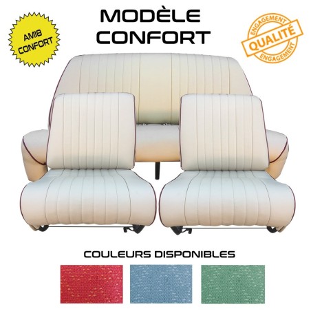 KIT COMPLET 2 SIEGES AVANT   BANQUETTE ARRIERE AMI 8 CONFORT BLEU DIAMANTE