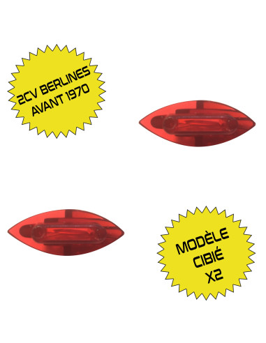 PAIRE DE TEMOINS DE PHARE 2CV MODELE CIBIE