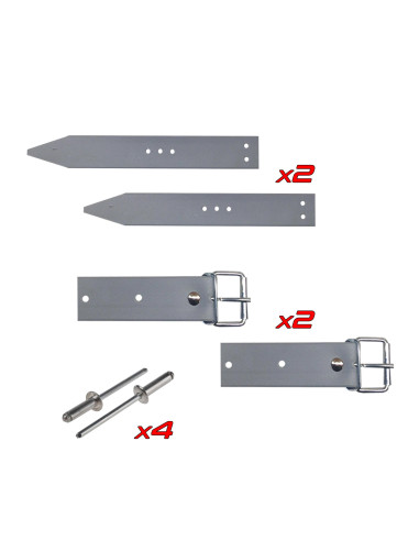 KIT FIXATION SANGLE ET CONTRE SANGLE GRISE POUR...