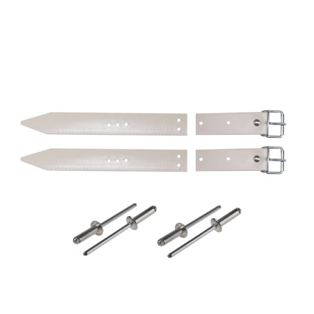 ENSEMBLE FIXATION SANGLE + CONTRE SANGLE CAPOT/FACE AVANT BLANC mehari mehari 4x4