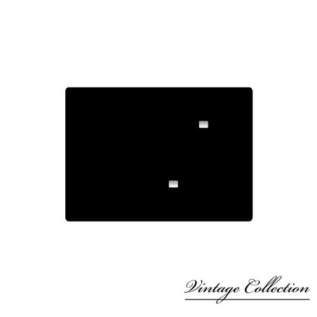 PLAQUE IMMATRICULATION CARRE FOND NOIR SANS TRAIT