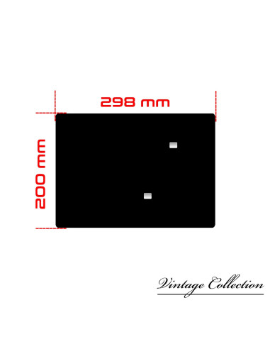 PLAQUE IMMATRICULATION CARRE FOND NOIR SANS TRAIT