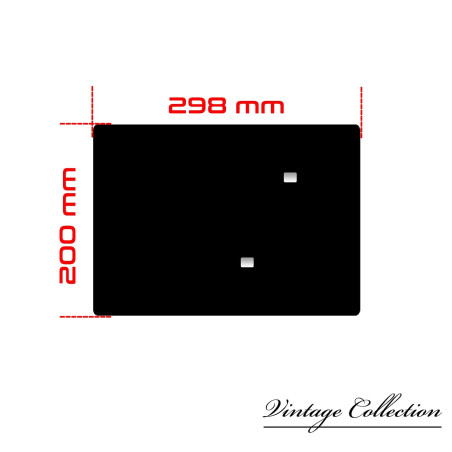 PLAQUE IMMATRICULATION CARRE FOND NOIR SANS TRAIT