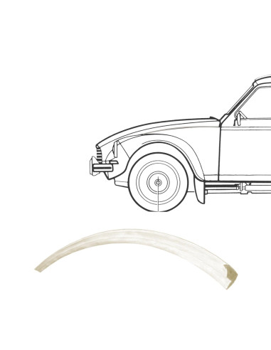 JONC CAOUTCHOUC  D'AILE AVANT DYANE ACADIANE BEIGE