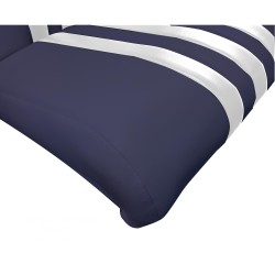 KIT GARNITURES SIÈGES  ASYMÉTRIQUE + BANQUETTE ARRIÈRE SKAÏ  BICOLORE BLEU BLANC