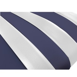 KIT GARNITURES SIÈGES  ASYMÉTRIQUE + BANQUETTE ARRIÈRE SKAÏ  BICOLORE BLEU BLANC