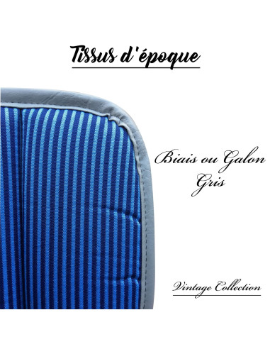 GARNITURE DE BANQUETTE AR ENAC BAYADERE BLEUE...