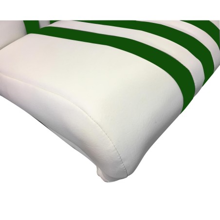 KIT GARNITURES 2 SIÈGES AVANT SYMÉTRIQUE + BANQ. ARRIÈRE SKAÏ BLANC VERT
