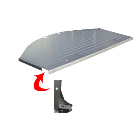 ANGLE (COIN) ARRIÈRE GAUCHE POUR FOND DE COFFRE POUR 2CV