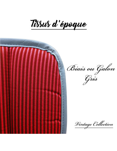 GARNITURE TISSUS BAYADERE AVANT ROUGE LE LOT DE...