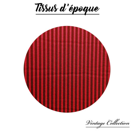 GARNITURE TISSUS BAYADERE AVANT ROUGE LE LOT DE 2 PIECES