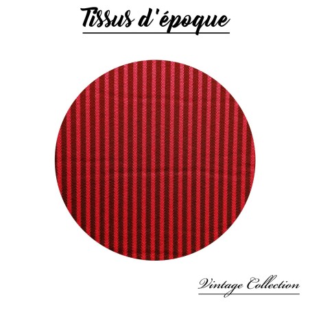 GARNITURE TISSUS BAYADERE ARRIERE ROUGE LE LOT DE 2 PIECES