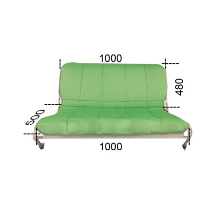 GARNITURE DE BANQUETTE AR ENAC BAYADERE VERT