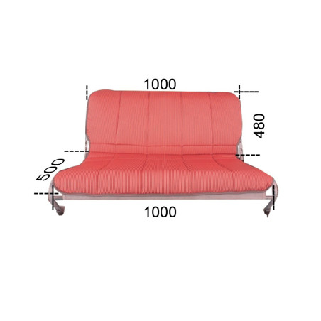 GARNITURE DE BANQUETTE AR ENAC BAYADERE ROUGE