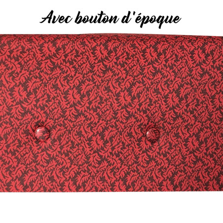 KIT GARNITURES AMI 6  BANQUETTE AVANT + ARRIERE TISSU FEUILLE DE HOUX ROUGE