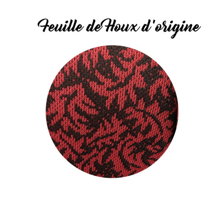 KIT GARNITURES AMI 6  BANQUETTE AVANT + ARRIERE TISSU FEUILLE DE HOUX ROUGE