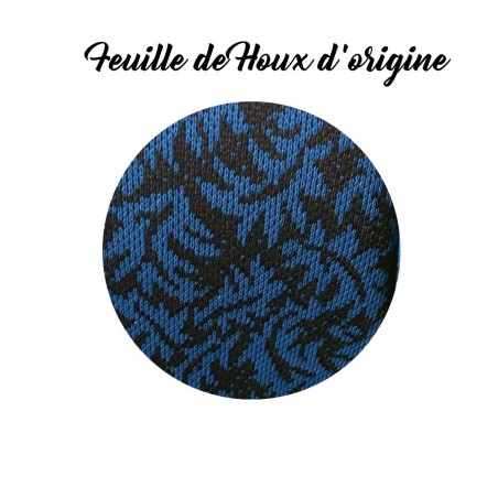 KIT GARNITURES AMI 6  BANQUETTE AVANT + ARRIERE TISSU FEUILLE DE HOUX BLEU