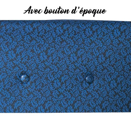 KIT GARNITURES AMI 6  BANQUETTE AVANT + ARRIERE TISSU FEUILLE DE HOUX BLEU