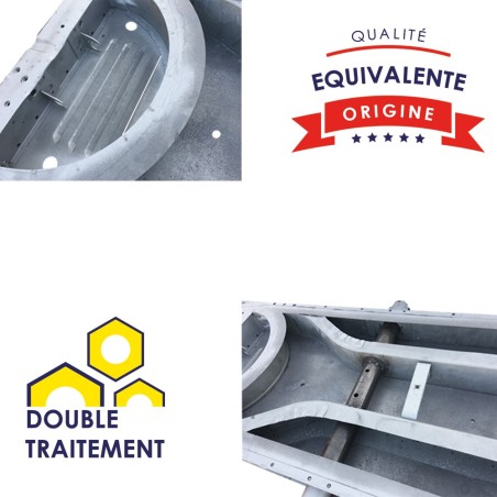PLATE FORME E.ZINGUEE + TRAITEMENT CATAPHORESE MODELE BERLINE + LOT BOUCHONS