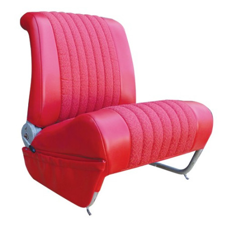 KIT GARNITURES AMI6 BERLINE CLUB 2 SIEGES AV.+BANQUETTE AR. TISSU ROUGE DIAMANTE